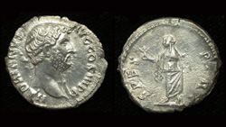 Hadrian, Denarius, Spes reverse, SOLD!